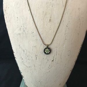 Lia Sophia - Green & Gold Necklace & Earrings